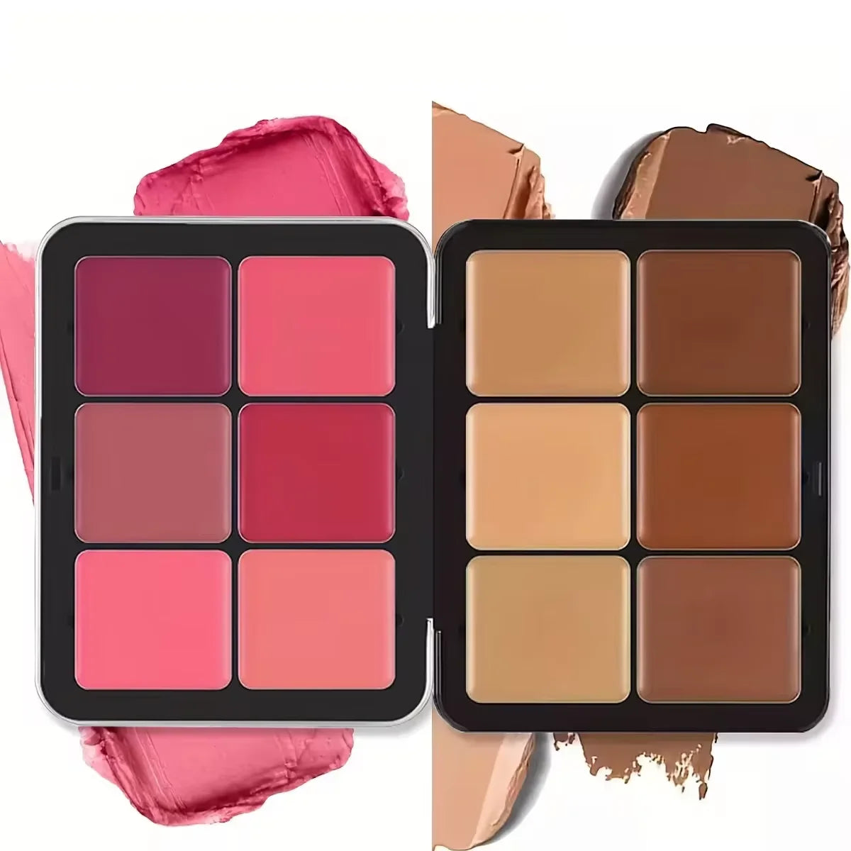 12-Color Concealer & Blush Palette — Matte + Highlight