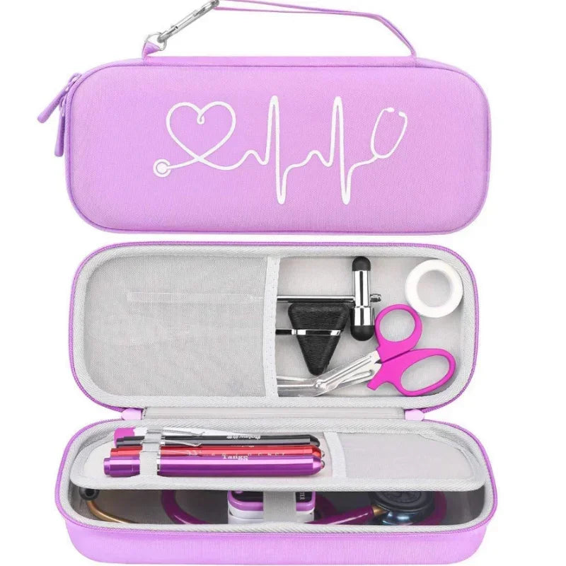 EVA Hard‑Shell Stethoscope Case — Non‑Woven Portable Pouch