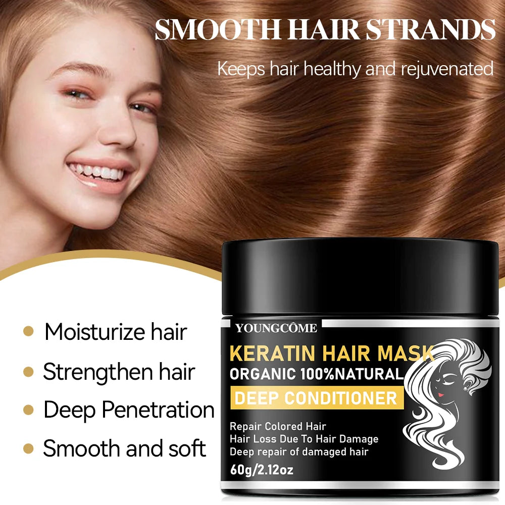 Keratin Hair Mask for Dry, Frizzy & Damaged Hair