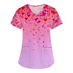 Summer Short-Sleeve Medical Scrub Top — Work Shirt for Nurses & Doctors