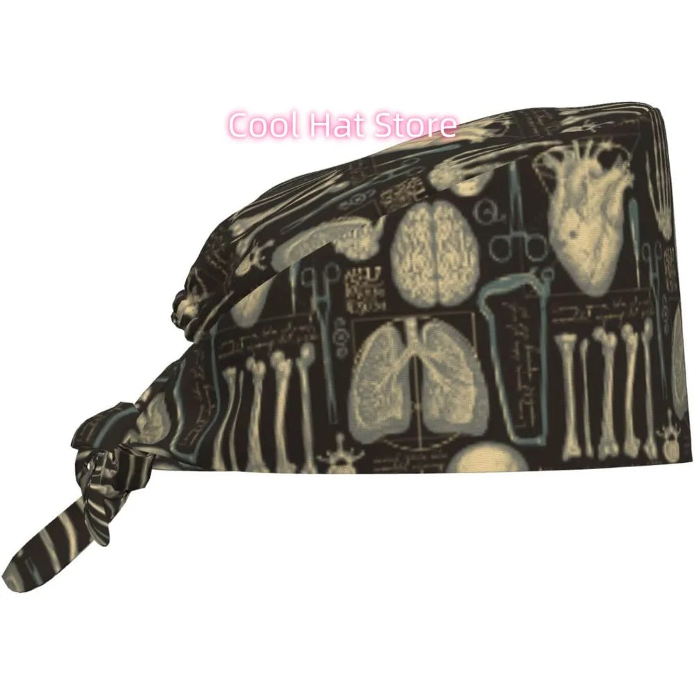 Unisex Adjustable Medical Sweatband Cap — Polyester Scrub Cap