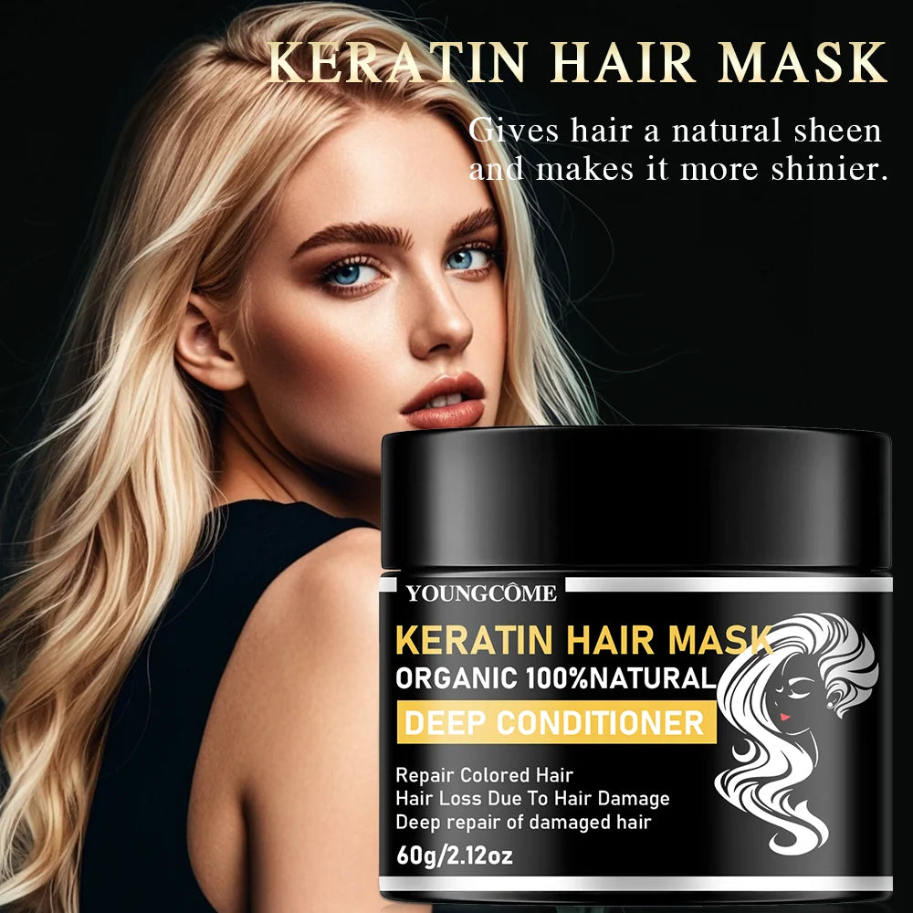 Keratin Hair Mask for Dry, Frizzy & Damaged Hair