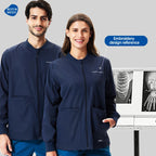 Unisex Zipper-Front Scrub Jacket — Warm Clinic Outerwear