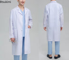 Unisex White Lab Coat — Short & Long Sleeve Clinic Coat