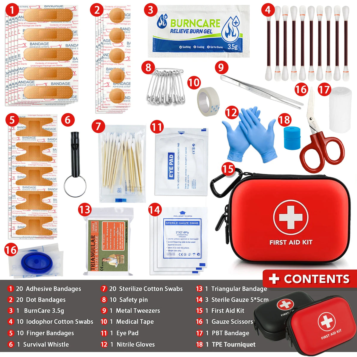 Portable First Aid Kit — Multi‑Use Emergency Medical Bag