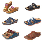 Women's Summer Wedge Open-Toe Work Sandal — Breathable PU