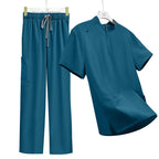 Unisex Stand‑Collar Zip‑Up Scrub Set for OR and Clinics