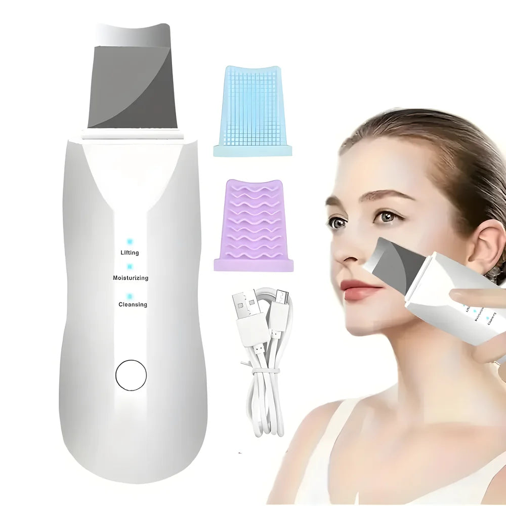 Vibrating Skin Scrubber Facial Spatula — Blackhead Remover & Massager