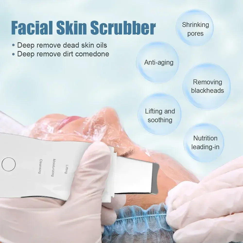 Vibrating Skin Scrubber Facial Spatula — Blackhead Remover & Massager