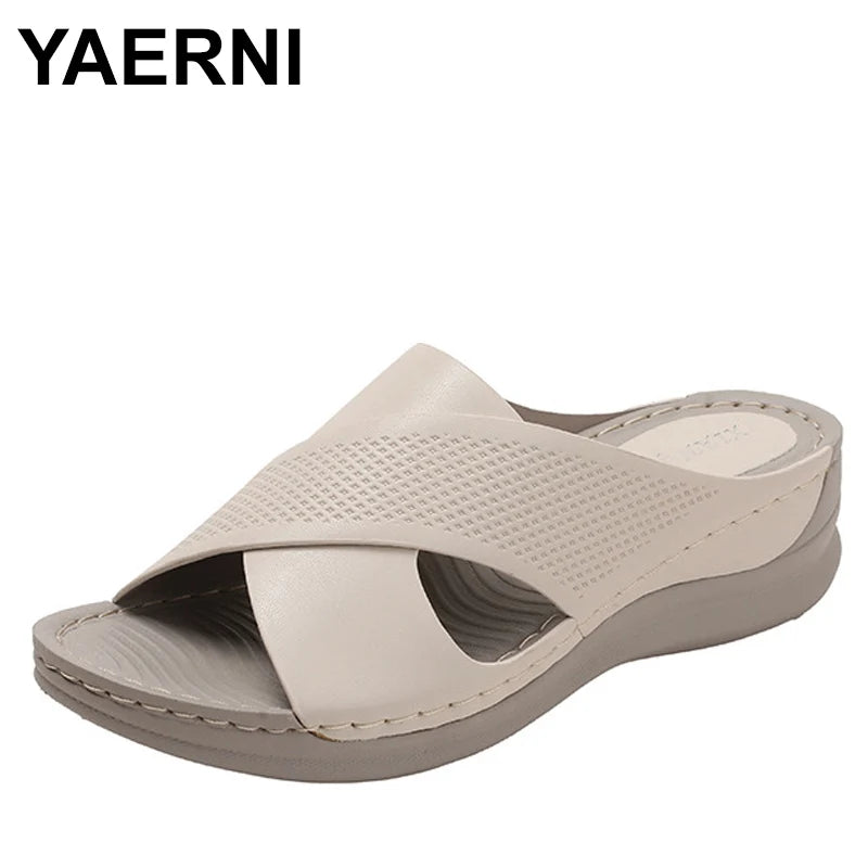 Women's Lightweight Wedge Sandals — PU Insole