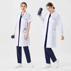 Women's White Lab Coat — Short & Long Sleeve Options