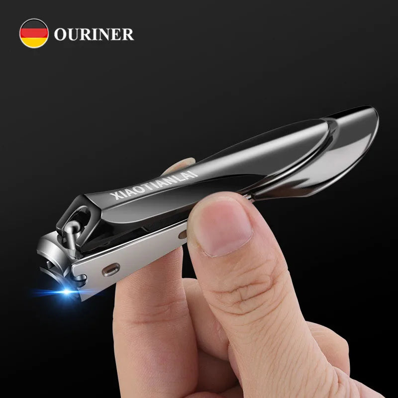 Ouriner Stainless Steel Curved Nail Clippers with File