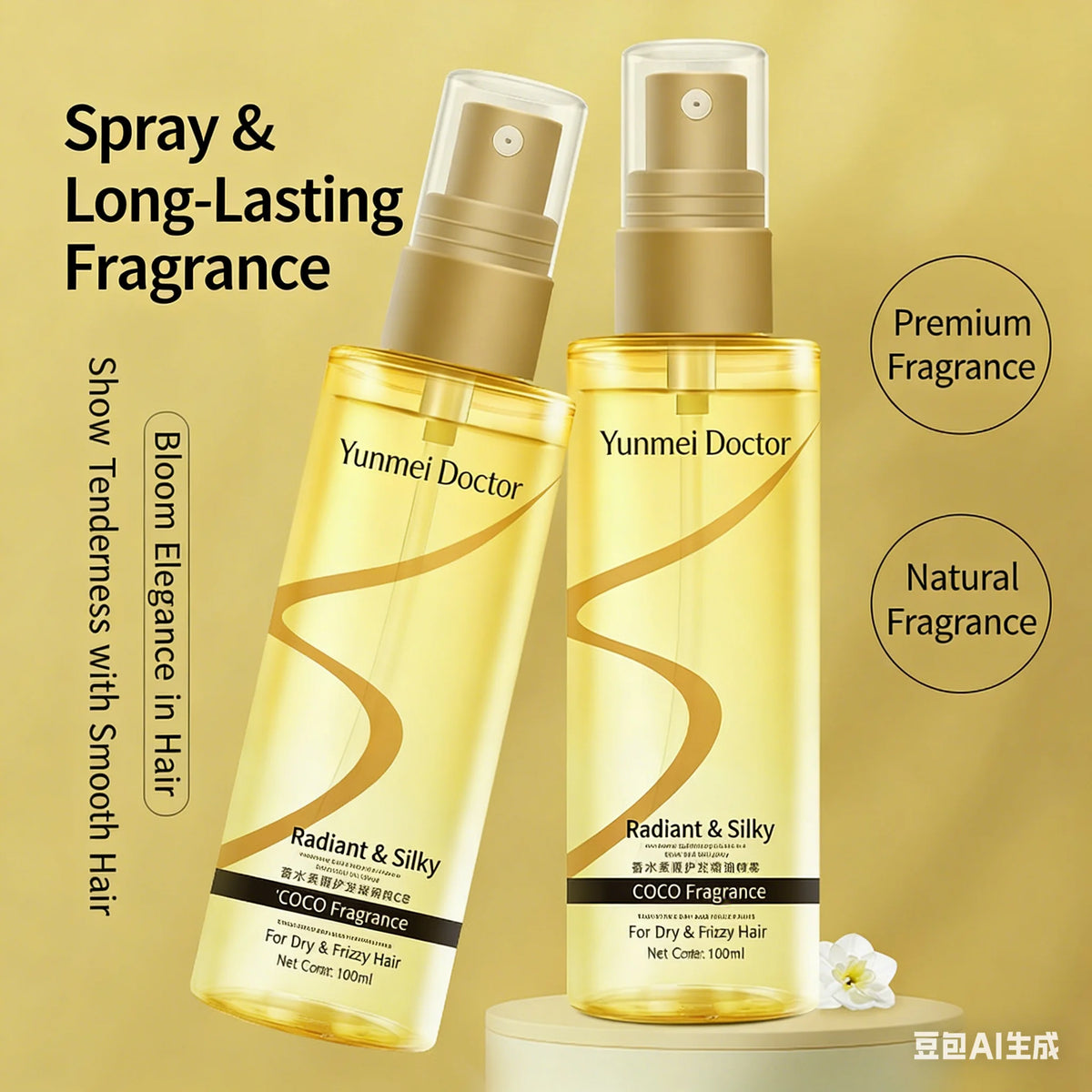 Perfumed Anti‑Frizz Hair Oil Spray — Lightweight, Non‑Greasy