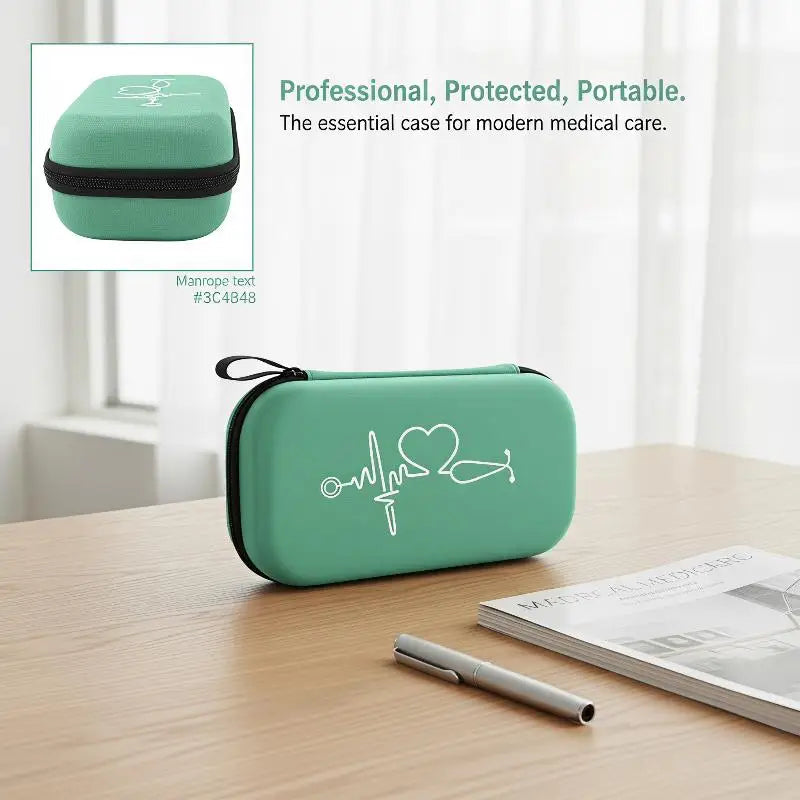 EVA Hard‑Shell Stethoscope Case with Mesh Pockets