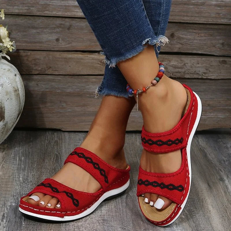 Women's Gingham Orthopedic Wedge Slippers — Breathable EVA