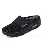 Women’s Mesh Slip‑On Walking Shoes — Flat Wedge, EVA Insole