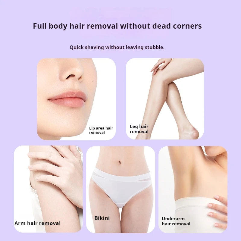 2‑in‑1 Rechargeable Electric Razor & Body Trimmer for Women