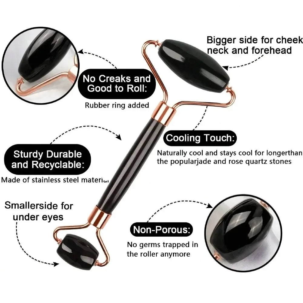 3-Piece Ice Face Roller & Gua Sha Kit — Facial Massage Tools