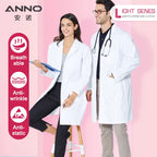 Unisex White Lab Coat, 65/35 Polyester–Cotton — S–4XL
