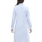 White Long‑Sleeve Unisex Lab Coat — Professional Work Coat