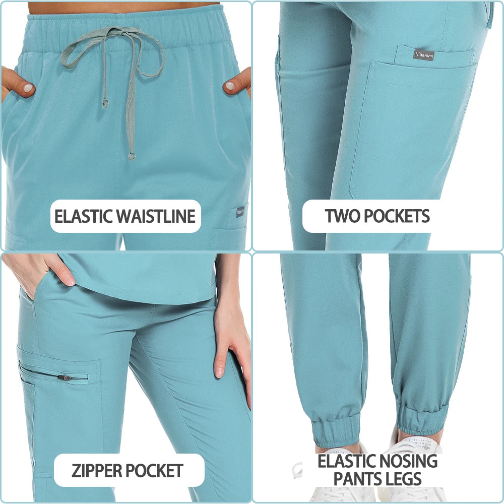 Stretch Edge Nurse Scrub Pants — XS–2XL, 6 Colors
