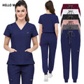 Unisex V‑Neck Medical Scrub Set — Top & Pant, Clinical Workwear