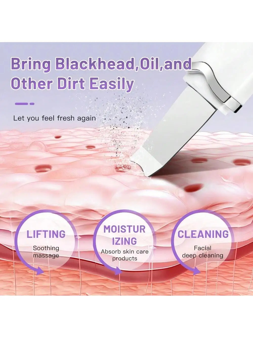 Ultrasonic Skin Scraper — Rechargeable Pore Cleaner