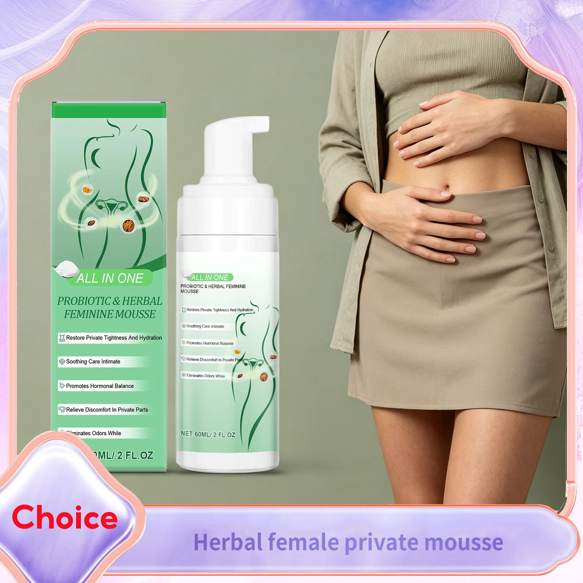 Herbal Feminine Care Mousse — Gentle Intimate Cleanse