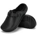 Women's Winter Slip-On Clogs — Plush-Lined Nurse Shoes