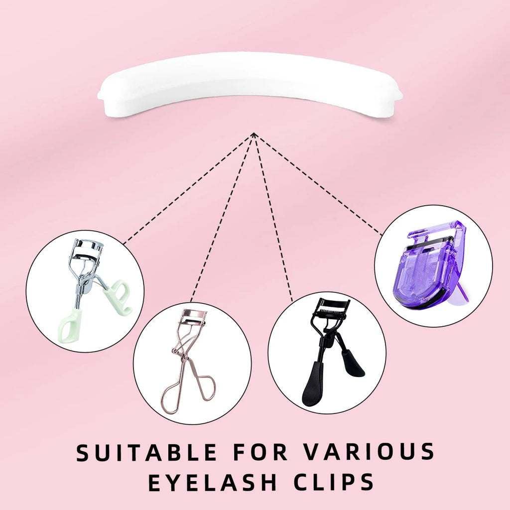 Long-Lasting Curly Eyelash Curler with 15 Silicone Pads