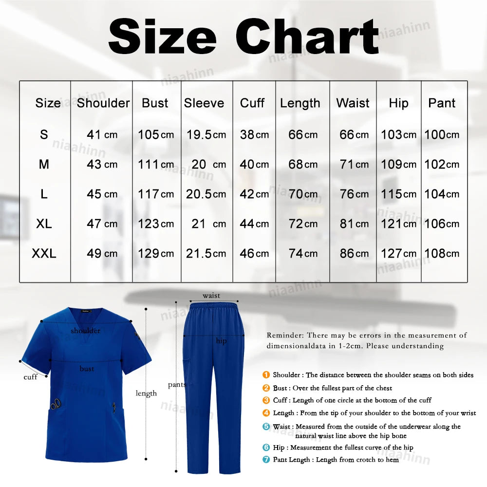 Unisex Twill Scrub Set — Sizes S to XXL, Multiple Colors