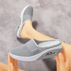 Women’s Mesh Slip‑On Walking Shoes — Flat Wedge, EVA Insole