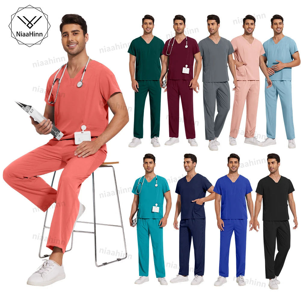 Unisex Twill Scrub Set — Sizes S to XXL, Multiple Colors