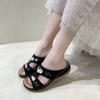 Women's Summer Wedge Open-Toe Work Sandal — Breathable PU